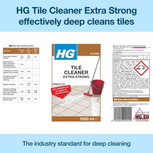 HG HG Tile Cleaner | Extra Strong Powerful Floor Solution | 1L 1