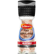 Schwartz Pink Himalayan Salt 71 G | Jar with Grinder | Pack of 1 | Great on Fish, Seafood & Chicken | Adjustable to Course, Medium or Fine