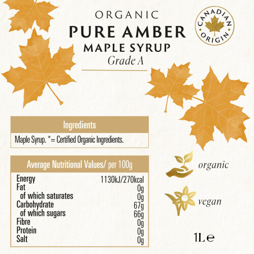 Biona Organic Maple Syrup, 1L 1