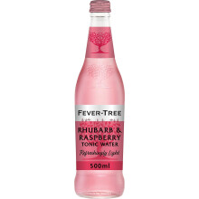 Fever-Tree Rhubarb & Raspberry Refreshingly Light Tonic Water, 500ml