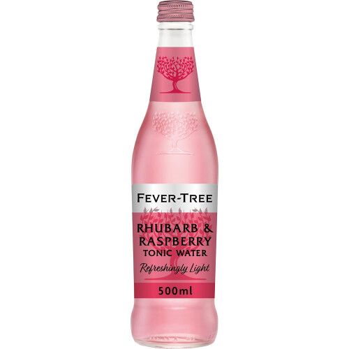 Fever-Tree Rhubarb & Raspberry Refreshingly Light Tonic Water, 500ml