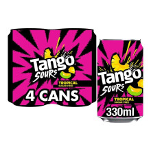 Tango Sours Tropical Sugar Free 330ml Can (Pack of 4)