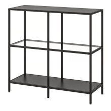 IKEA VITTSJÖ Glass Shelving Unit 100x36x93 cm