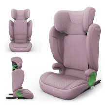 Kinderkraft Junior FIX 2 PRO Child Car Seat, 100-150 cm. ISOFIX + Belt Install, H-Guard Headrest, SPS Side Protection, Pink.