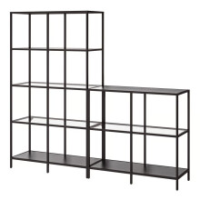 IKEA VITTSJÖ Glass Storage Unit 200x36x175 cm