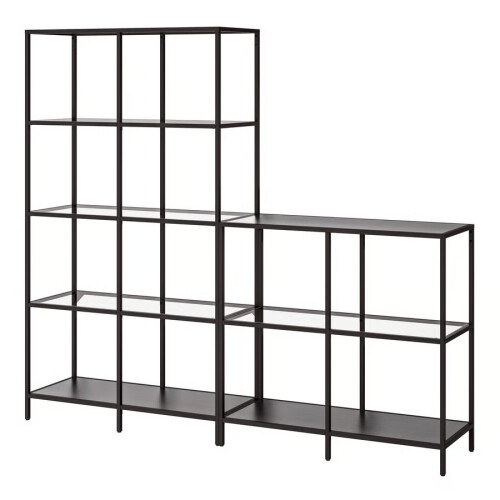 IKEA VITTSJÖ Glass Storage Unit 200x36x175 cm