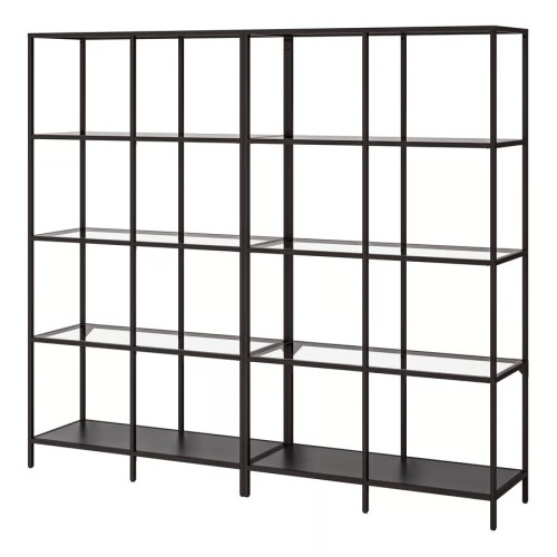 IKEA VITTSJÖ Glass Storage Unit 200x36x175 cm