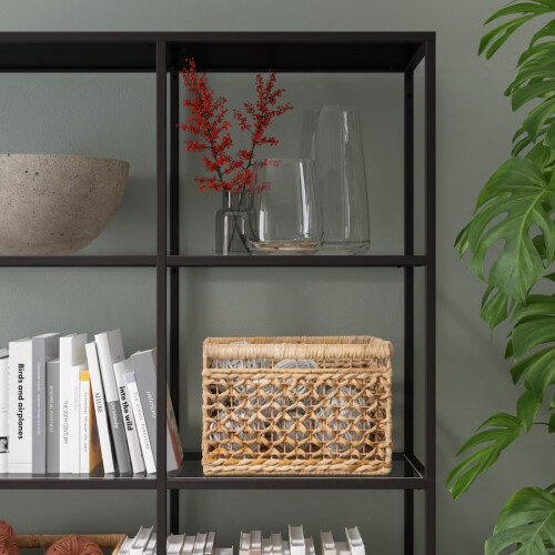 IKEA VITTSJÖ Glass Storage Unit 200x36x175 cm 1