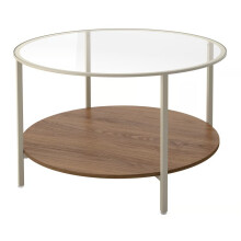 IKEA VITTSJÖ Round Glass Coffee Table 75 cm