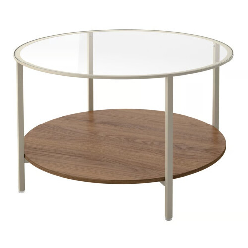 IKEA VITTSJÖ Round Glass Coffee Table 75 cm