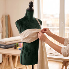Groene fluwelen paspop maat 36/38 – Verstelbare mannequin