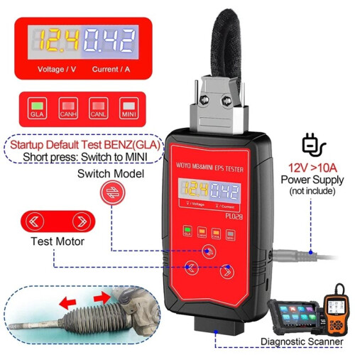 WOYO PL028 EPS Tester for   Wheel Steering Rack Detector Torque Sensor Simulator Support Flash Firmware Car Tools