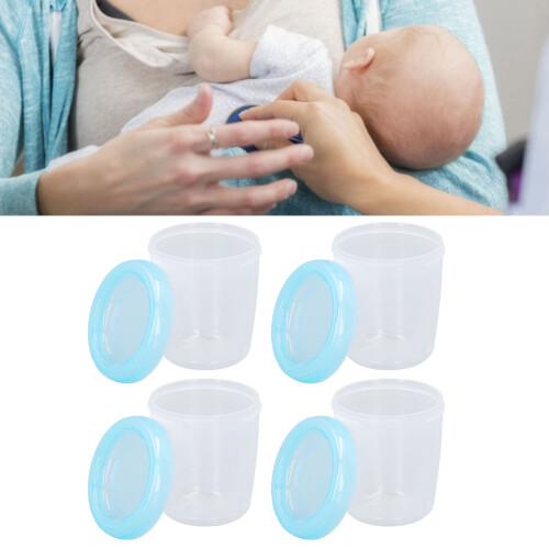 Muttermilchbecher 180 ml 4 Stück mit Deckel