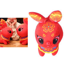 Deko Hase Plüsch 20cm Neujahr
