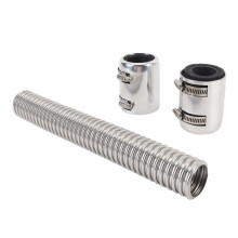 Kühlerschlauch-Set 12 Zoll flexibel silber