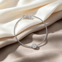 2026 New Bracelet Silver Pink Crystal Dragonfly Charm Bracelet, Dainty Ladies Wrist Chain 5520650