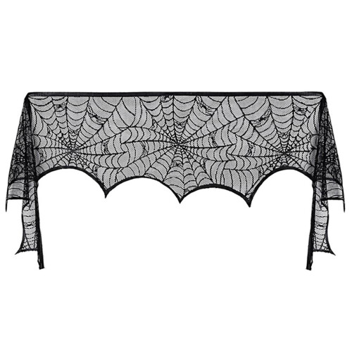 Rectangular Polyester Lace Spider Web Tablecloth