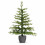 Green Pine Potted Christmas Tree with Stone Effect Base 1
