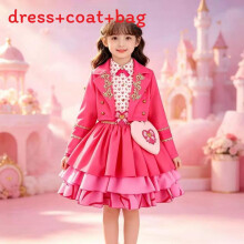 (Pink,150cm)Robe rouge Descendants Chloé Uliana enfant fille tissu confortable polyester