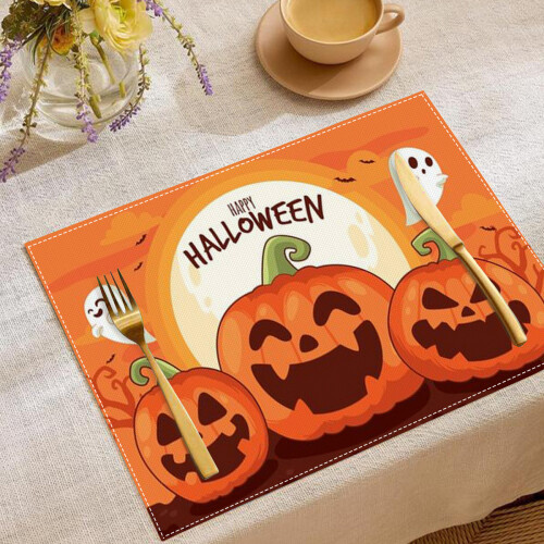 Halloween Placemats Set 30cm Washable 4-Pack 1