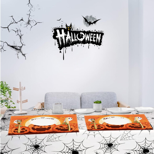 Halloween Placemats Set 30cm Washable 4-Pack 2