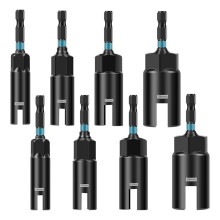 Set van 8 Vleugelmoersleutels in de Maten 9/12/15/18 mm, met 1/4" Zeskantschacht, voor Boormachines met Snoer en Accuboormachines, voor Vleugelmoeren