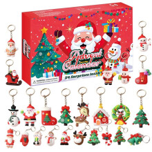 Keychains Christmas Countdown Calendar 24 Pcs Christmas Tree Keychains Countdown Calendar Ornament Xmas Party Supplies