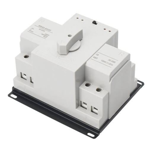 2P 63A Single Phase Electronic Dual Power Automatic Transfer  (ATS) for PV System Fully Automatic Rapid Switching 1