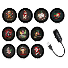 USB Powered Christmas Projector Lights with Santa Claus/Gingerbread /Elk Patterns Spotlight Indoor Party Xmas Decor