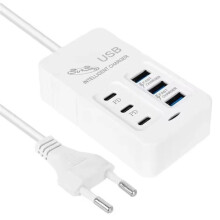 6 Multiport USB Docking Station PD Type-C Mobile Phone Fast Chargin Quick Type C Hub Adapter EU Plug