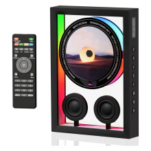 Leitor de CD Retrô com , Alto-Falante 5.4, Rádio FM, Bateria de 5000mAh e Dois Alto-Falantes para Uso Doméstico, Montagem Na Parede ou em
