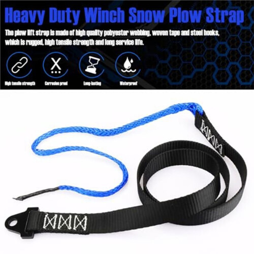 Schneepfluggurt für ATV/UTV-Winde, 162,5 cm Lang, Hochleistungs-Schneepfluggurt, Schneepfluggurt für Standard- oder Breite Winden 1
