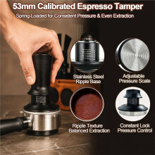 Kit de Acessórios para Café Expresso com 26 Peças, Kit de Ferramentas para Café Expresso de 53 mm com Estação de Compactação, Distribuidor,