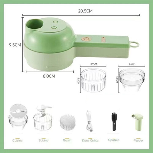 5-in-1 Wireless Electric Vegetable Cutter, Multi-Function Food Processor with Type-C Rechargeable Design 1