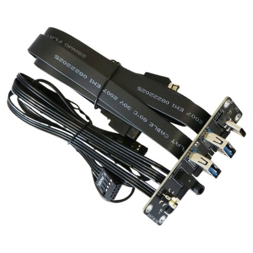 3.5" PC Case Front IO Panel 20Gbps Type-C(USB3.2 Gen2x2) Dual USB3.0 Audio LED  Motherboard Type-E Adapter Cable 1