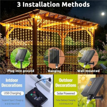 Solar Battery Box for 24V LED String Lights 1200mAh Solar Panel with Remote Control,Waterproof Replacement Solar Panel
