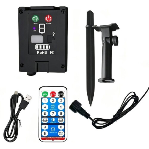 Solar Battery Box for 24V LED String Lights 1200mAh Solar Panel with Remote Control,Waterproof Replacement Solar Panel 1