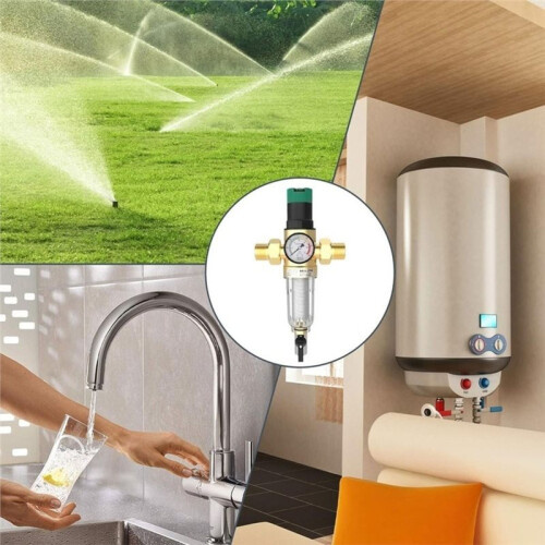 1 Tums Tryckavlastningsventil Vattentrycksregulator, DN32 Förtjockad Tryckregulator Vatten, Vattentrycksregulator 2