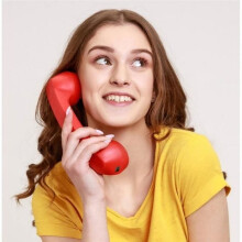 -Compatible Retro Phone Handset Wireless Telephone Receiver with Comfortable Call for Various Mobile Phone