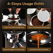 58mm Espresso Puck Screen 4Pack,0.7mm Thickness,304 Stainless Steel Reusable Coffee Filter Accessories Filter Baske 58mm