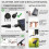 Solar Battery Box for 24V LED String Lights 1200mAh Solar Panel with Remote Control,Waterproof Replacement Solar Panel 8