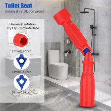 Chave Profissional Universal para Reparo de Assento Sanitário, Facilitando A Instalação e Afrouxamento de Assentos de 17/13/10 mm.