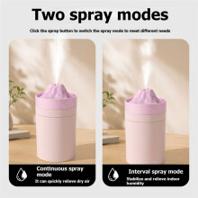 Home Humidifier Simulated Volcanic Aromatherapy Machine Colorful LED Lights Cool Mist Diffuser for Bedroom Home Decor B