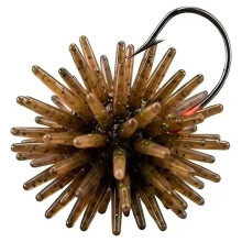 10pcs Box Soft Fishing Lures Sea Urchin Shape Bait Single Hook Glitter Jig Lure Saltwater Tackle