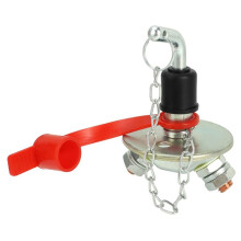 2 Way M10 Battery Disconnect with Safety Chain, 24V 75A Anti-Leakage Power Cut Off Isolator for Truck RV Boat
