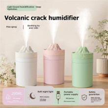 Home Humidifier Simulated Volcanic Aromatherapy Machine Colorful LED Lights Cool Mist Diffuser for Bedroom Home Decor C