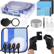 17-in-1 Sammelkarten-Reinigungsset, Kartenpflege- und Polierset, Acryl-Glättplatten, Klemmen für Karten