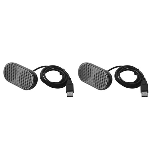 2pcs Portable Speaker Laptop Wired Speaker Computer USB Multimedia Speaker for Notebook Laptop PC Home