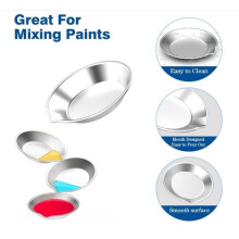 Stainless Steel Paint Tray Palette and Eyedroppers Suit for DIY Art , Airbrush Model Paints