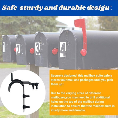 Mailbox  and Handle Kit,Thickened Mailbox  Replacement Set Easy Installation for Repairing Mailbox Door 1